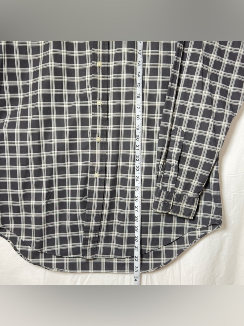 Ralph Lauren Black and White Plaid Long-Sleeve Button-Down Shirt - Picture 3 of 7